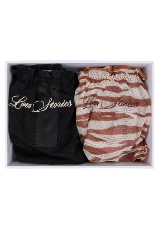 Love Stories Pack De 2 Culottes Lola Noire Et Zébrée Marron Best