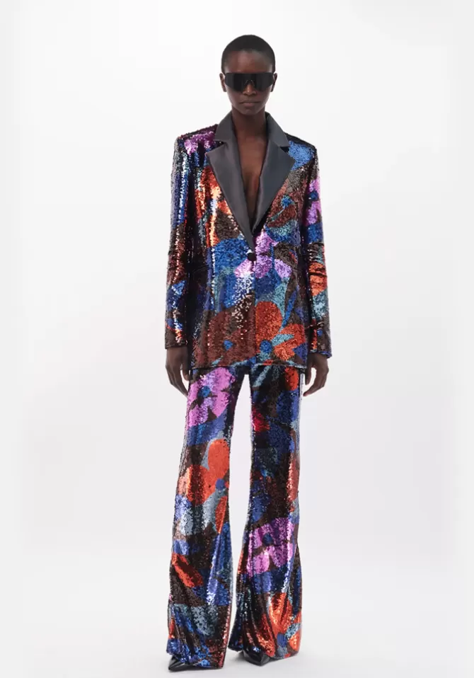 Oud Paris Pantalon Mika Sequin Fleuris Clearance