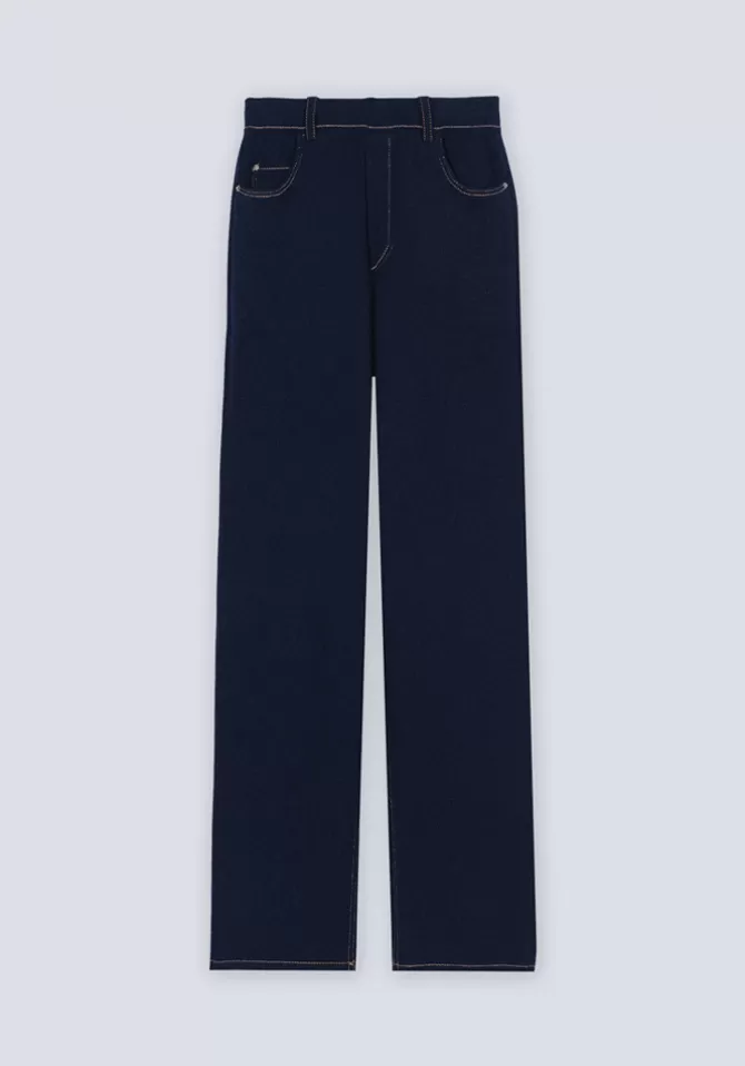 Notshy Pantalon Rose Effet Denim Shop
