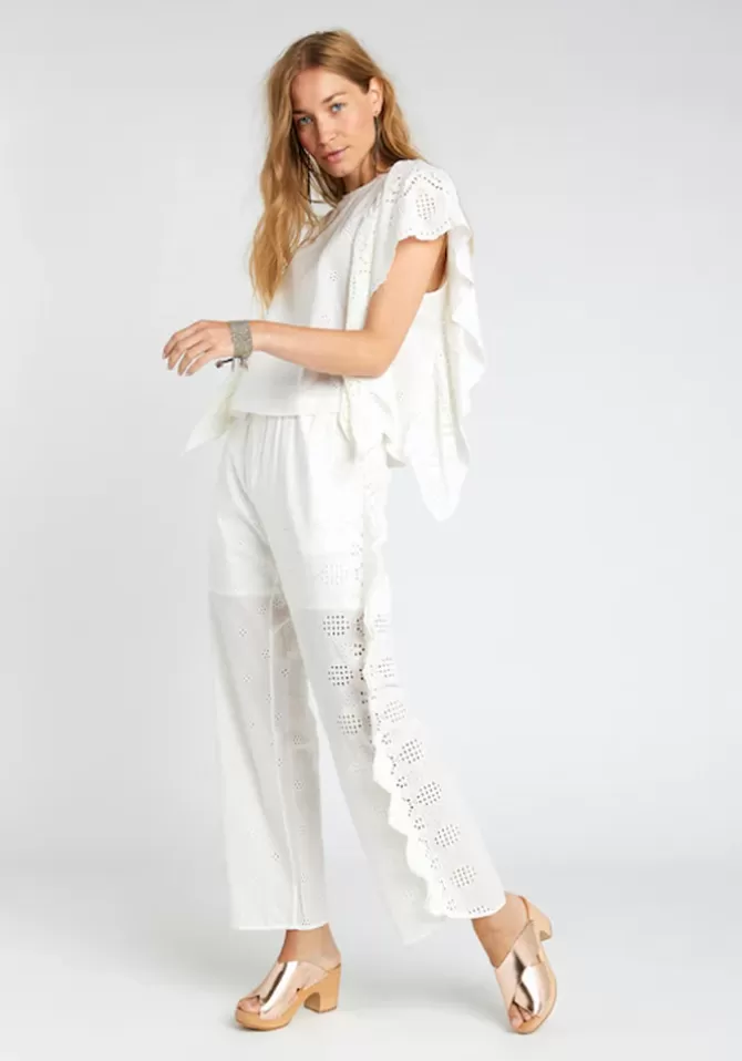 V De Vinster Pantalon Shiffli Blanc Outlet