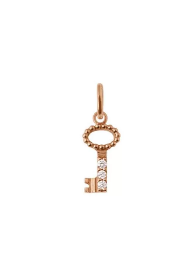 Gigi Clozeau Pendentif Clé Or Rose Et Diamants Shop