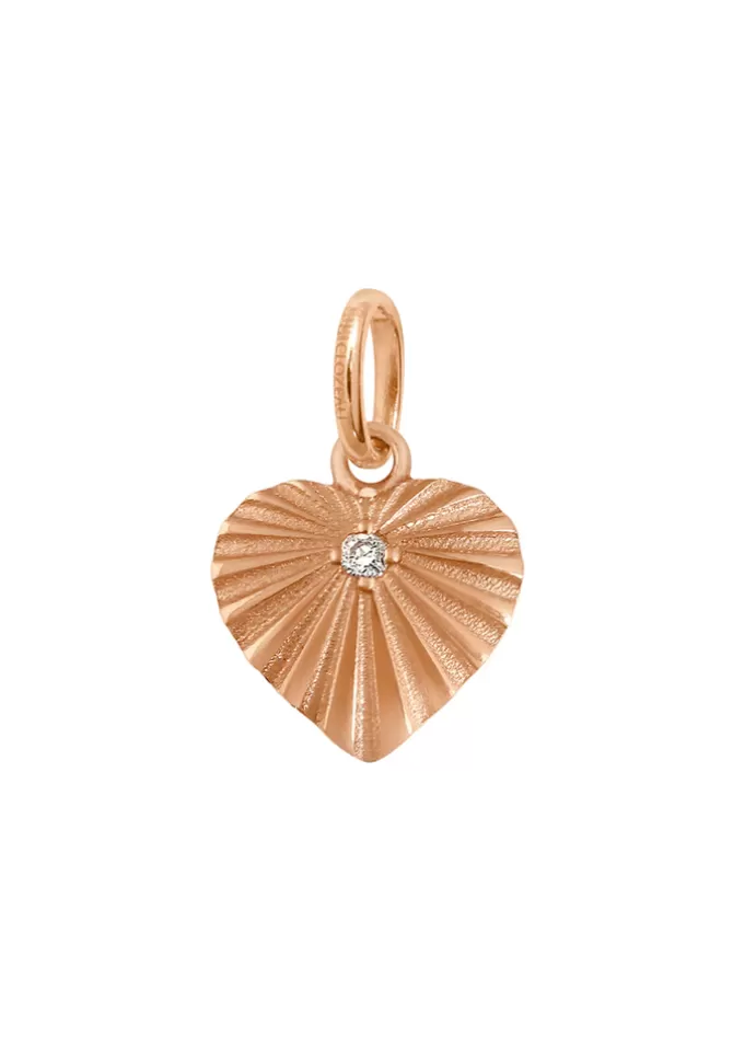 Gigi Clozeau Pendentif Coeur Lumière Diamant Or Rose Store