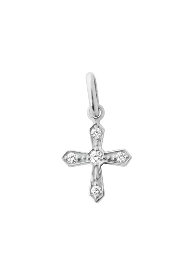 Gigi Clozeau Pendentif Croix Vintage Or Blanc Et Diamants Shop