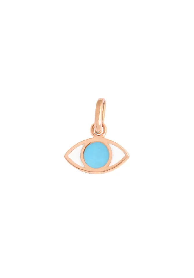 Gigi Clozeau Pendentif Eye Turquoise Or Rose Cheap