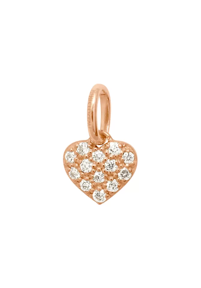 Gigi Clozeau Pendentif In Love Coeur Diamants En Or Rose Fashion