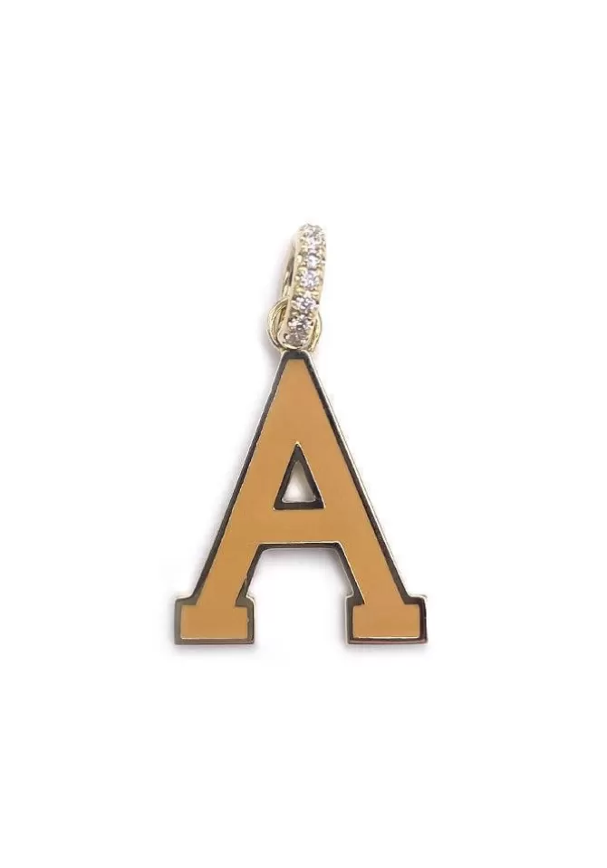Rainbow K Paris Pendentif Initiale Nano Lettre A Terracotta Shop