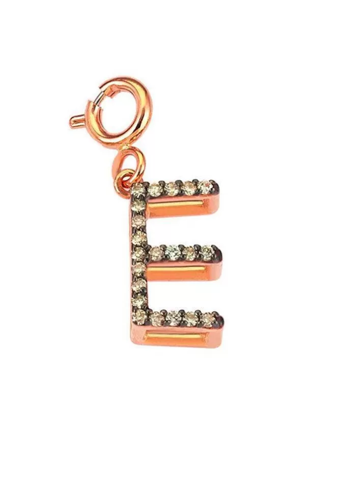 Kismet By Milka Pendentif Lettre E Pavé Diamants New