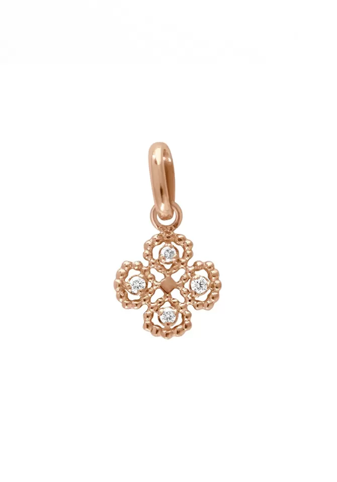 Gigi Clozeau Pendentif Lucky Trèfle Or Rose Diamants Online