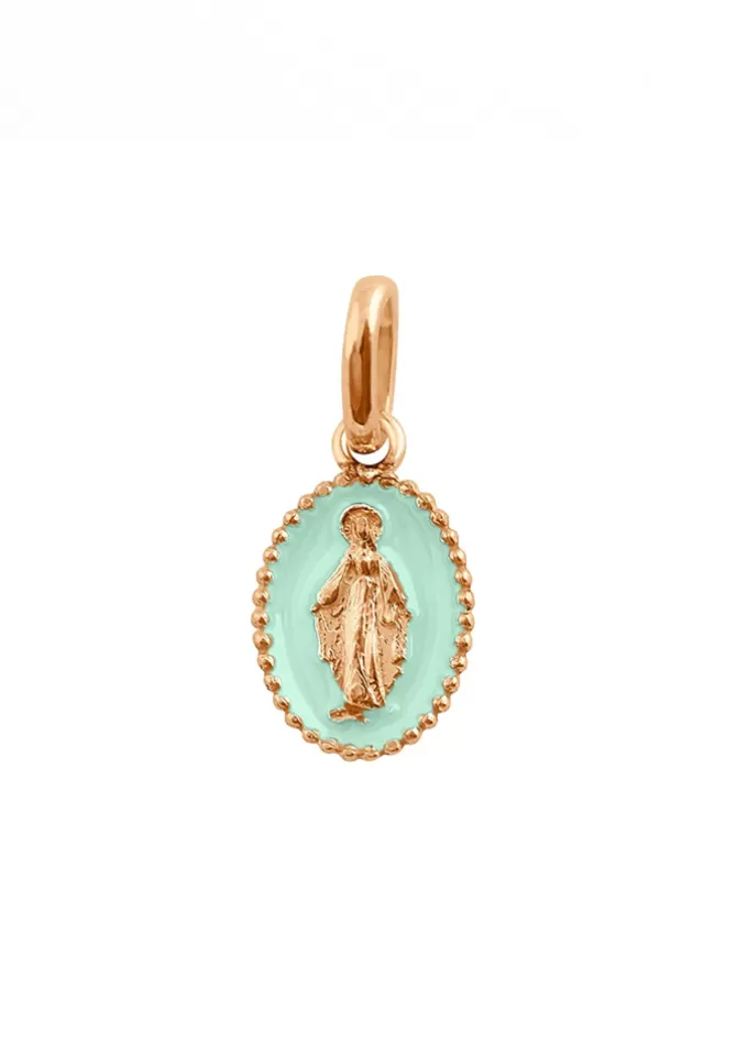 Gigi Clozeau Pendentif Madone Or Rose Résine Jade Shop