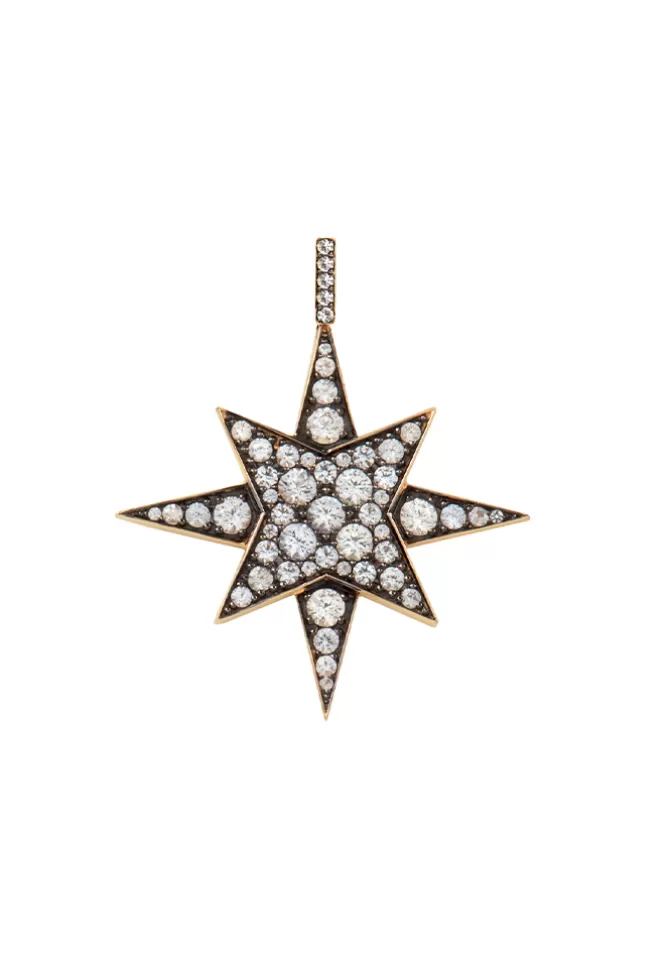 Feidt Pendentif Étoile Saphirs Blancs Fashion
