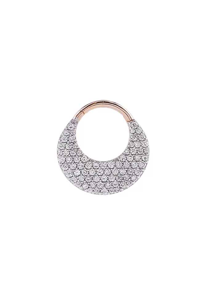 Kismet By Milka Piercing Blush Pave Hoop Cheap