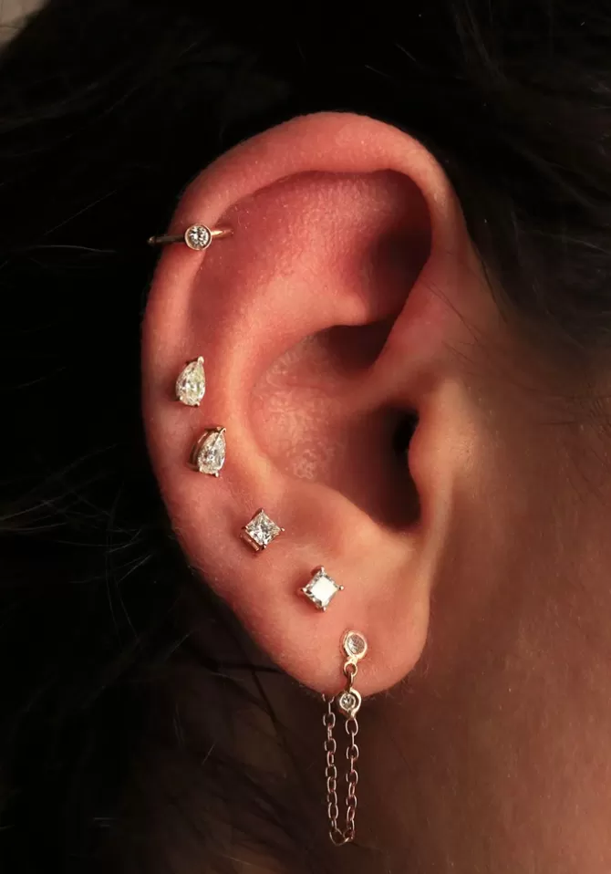 Kismet By Milka Piercing Mini Teardrop Best Sale