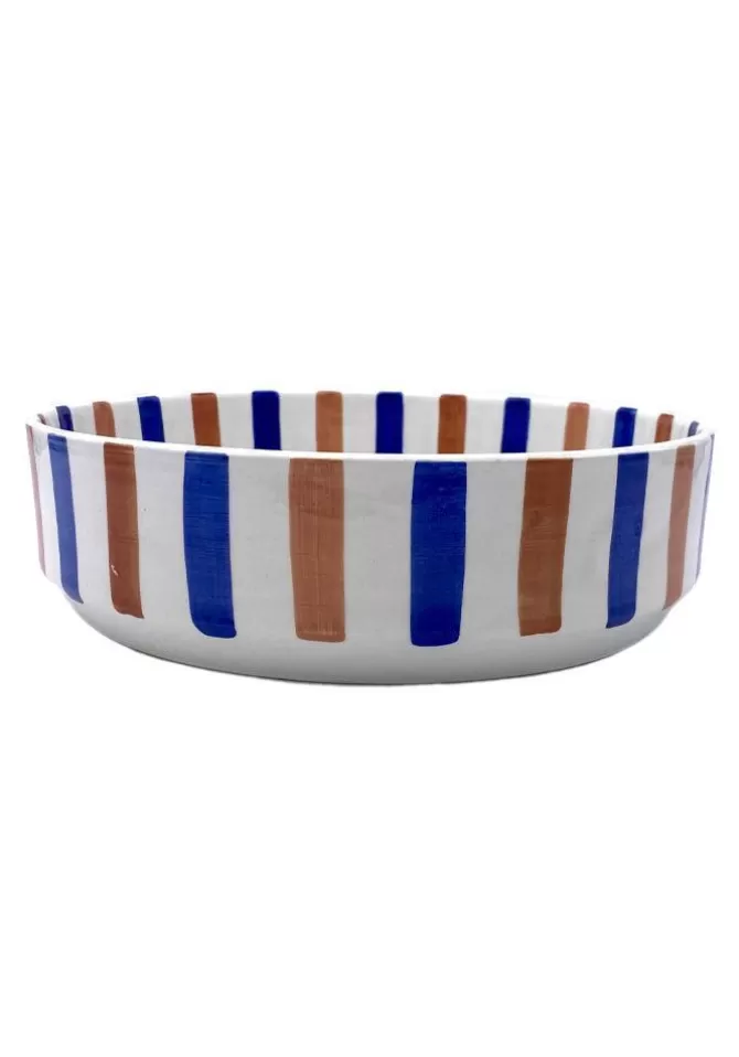 Chabi Chic Plat Ourika Grand Modèle Bleu Et Doré Best