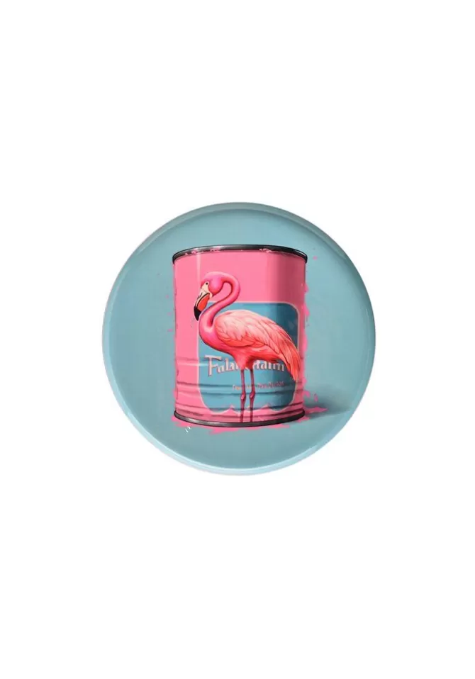 Blush Sélection Décoration Plateau En Métal Motif Flamant Rose Store
