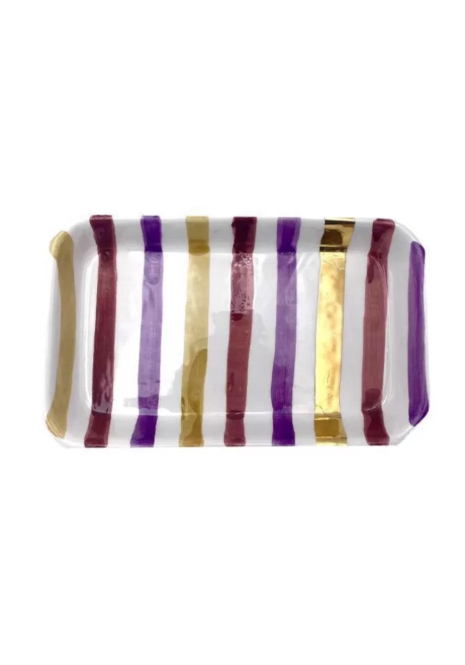 Chabi Chic Plateau Octogonale Ourika Lilas Et Aubergine Shop