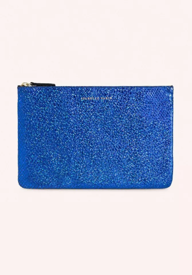 Isabelle Varin Pochette Love Facette Bleu Shop