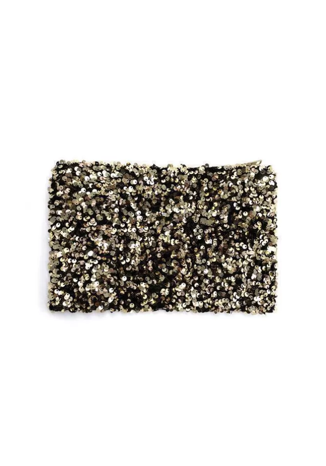 Lilou Pochette Plate Tout Sequin Moyen Modèle Doré Cheap