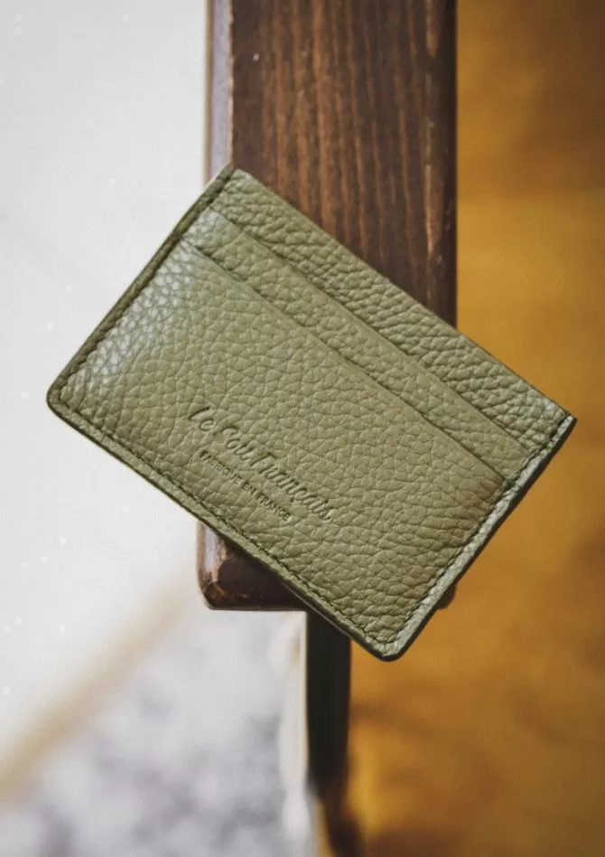 Le Sou Français Porte-Cartes Gaston En Cuir Pièce 5cts Kaki Store