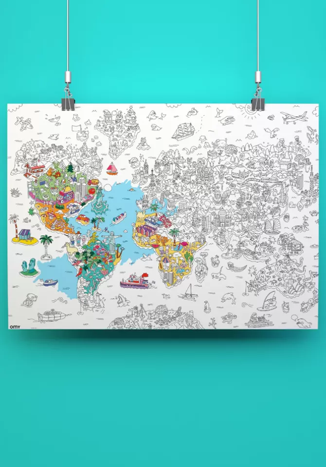 Omy Poster Géant Atlas Outlet