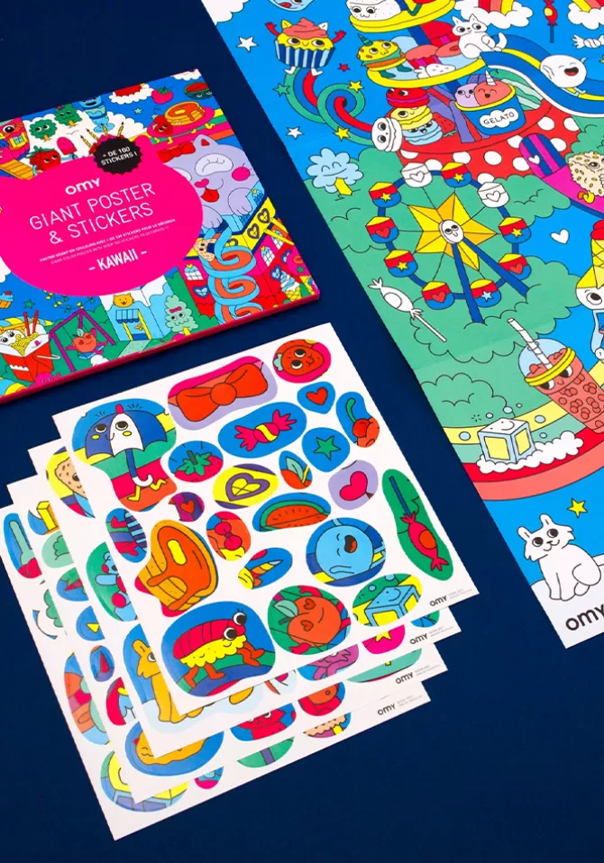 Omy Poster Géant Cherche Et Trouve Kawaii Fashion