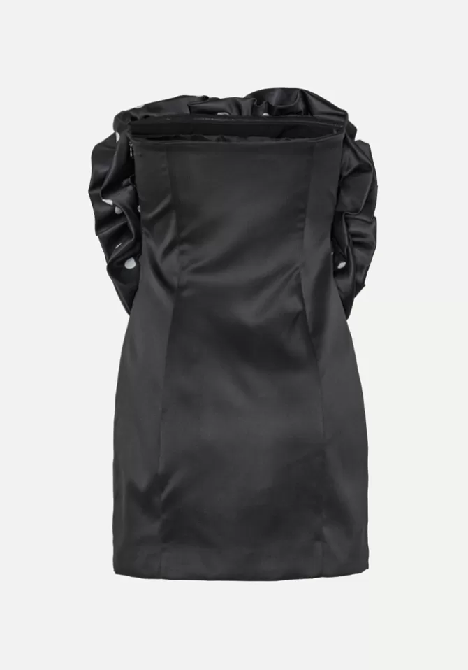 Rotate Robe Big Flower Noire Discount