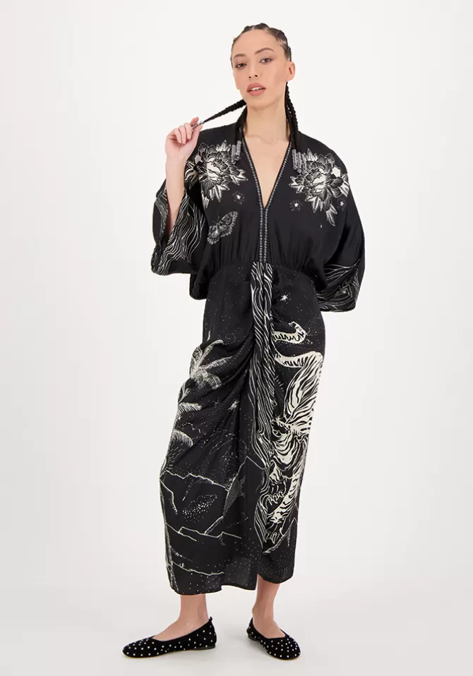 Me369 Robe Kimono Sophia Black Magic Outlet