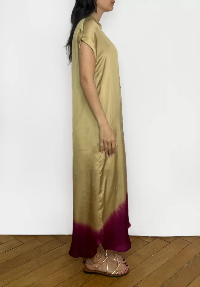 Nous Antwerp Robe Martina Tie And Dye Sand Clearance