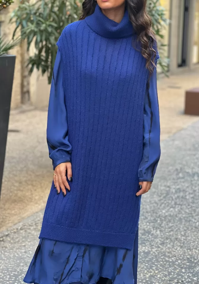 Nous Antwerp Robe Pull Astrid Bleue Flash Sale