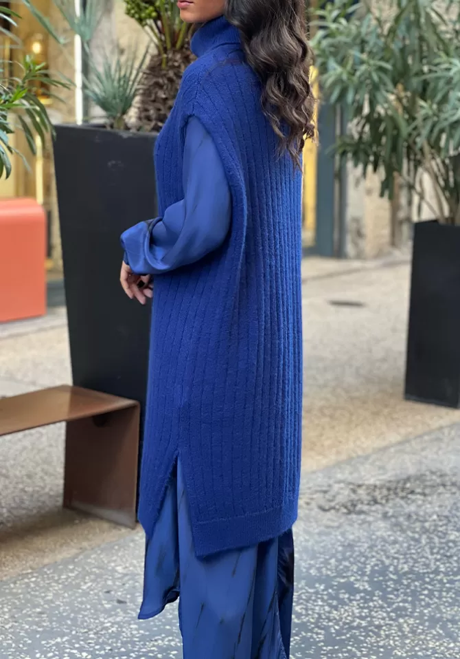 Nous Antwerp Robe Pull Astrid Bleue Flash Sale