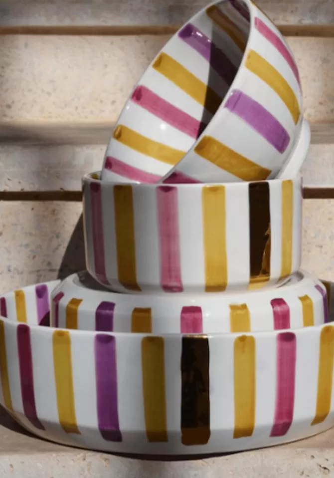 Chabi Chic Saladier Ourika Moyen Modèle Lilas Et Aubergine Flash Sale