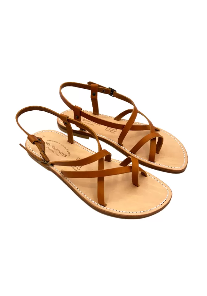 Les Spartiates Phocéennes Sandales Alma Camel New