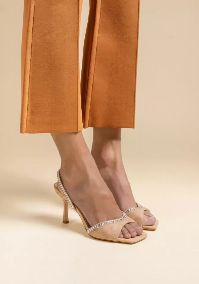 Mi/Mai Sandales Crystal Nudes Flash Sale