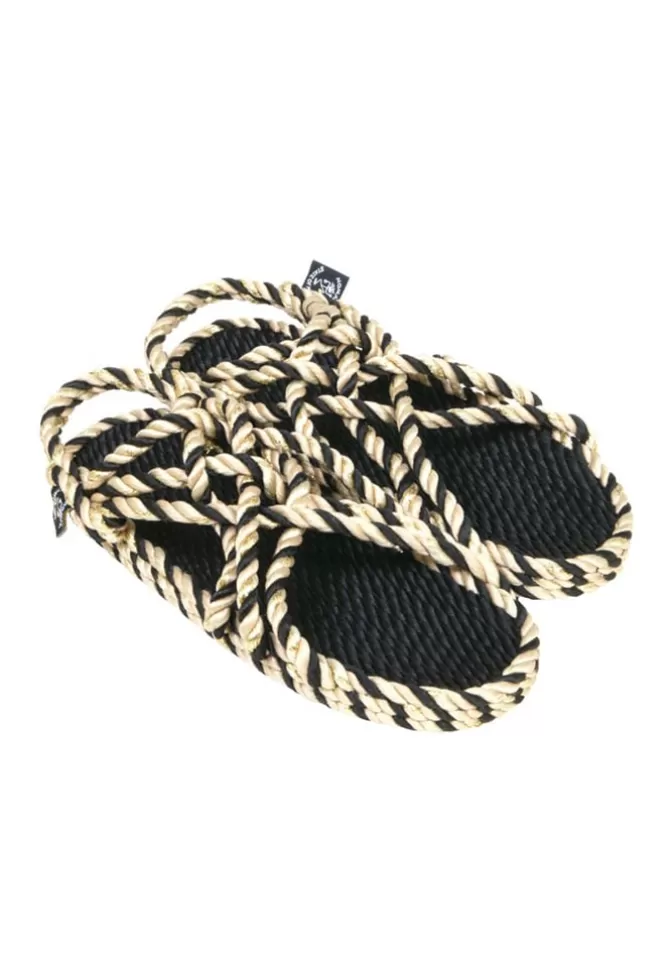 Nomadic State Of Mind Sandales Jc Noires, Beiges et Dorées Best Sale