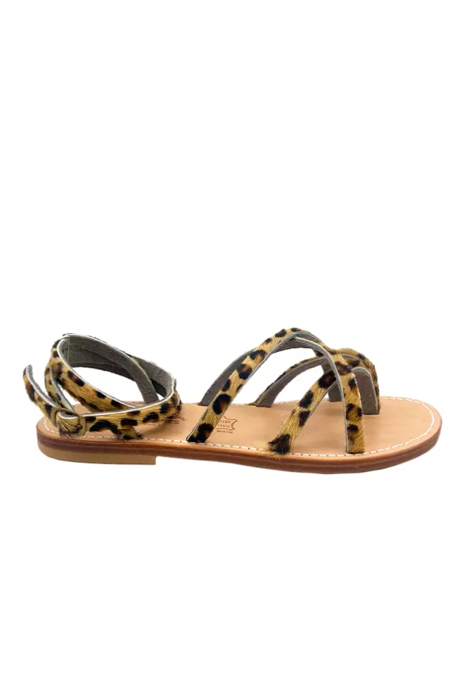 Les Spartiates Phocéennes Sandales Linda Léopard Outlet