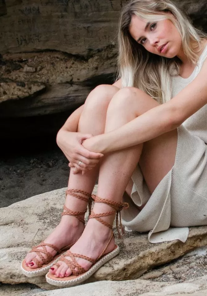 Mapache Sandales Ola Camel Online