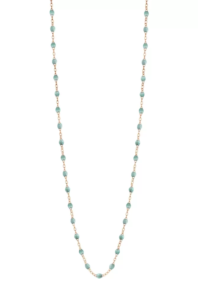 Gigi Clozeau Sautoir Classique Gigi Or Rose Et Résines Bleu Glacier 86cm Best Sale
