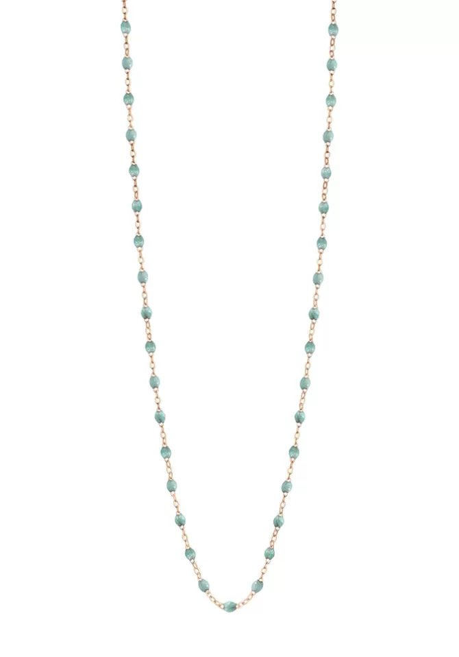 Gigi Clozeau Sautoir Classique Gigi Or Rose Et Résines Bleu Glacier 60cm Fashion