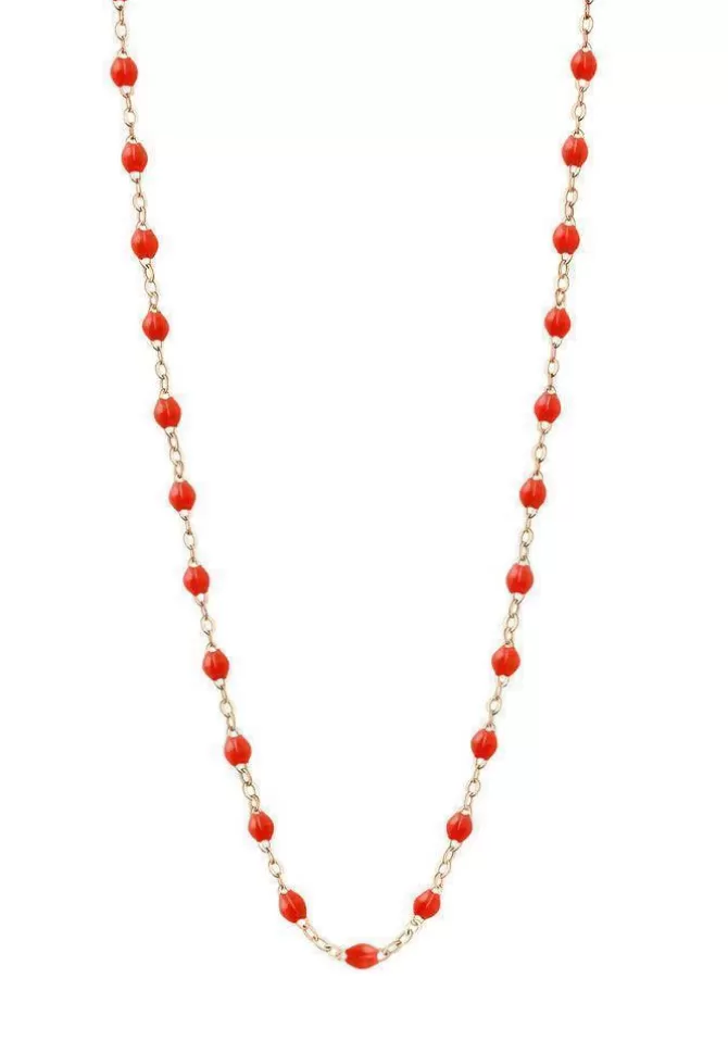 Gigi Clozeau Sautoir Classique Gigi Or Rose Et Résines Corail 60cm Store