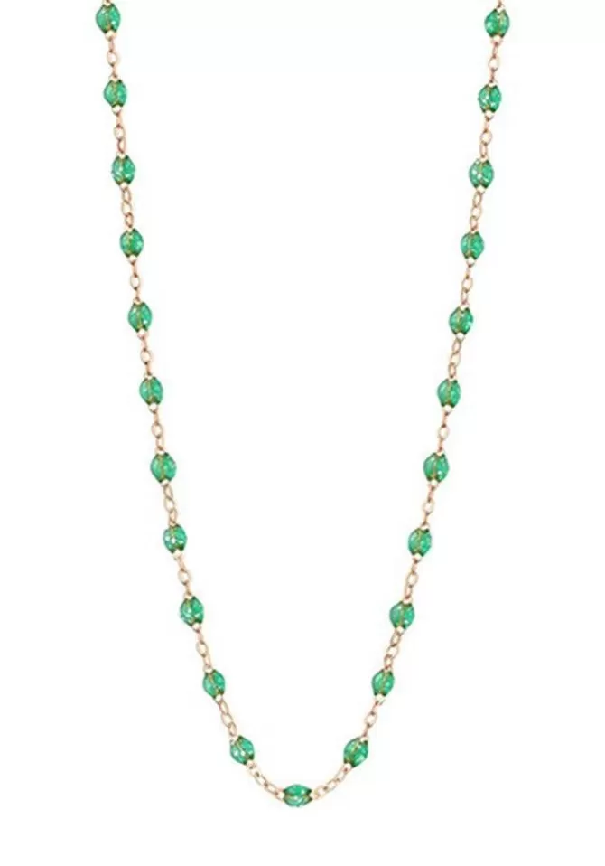 Gigi Clozeau Sautoir Classique Gigi Or Rose Et Résines Menthe 60cm Store