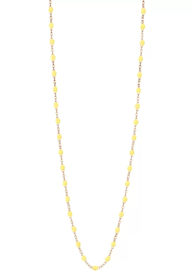 Gigi Clozeau Sautoir Classique Gigi Or Rose Et Résines Mimosa 86cm Flash Sale