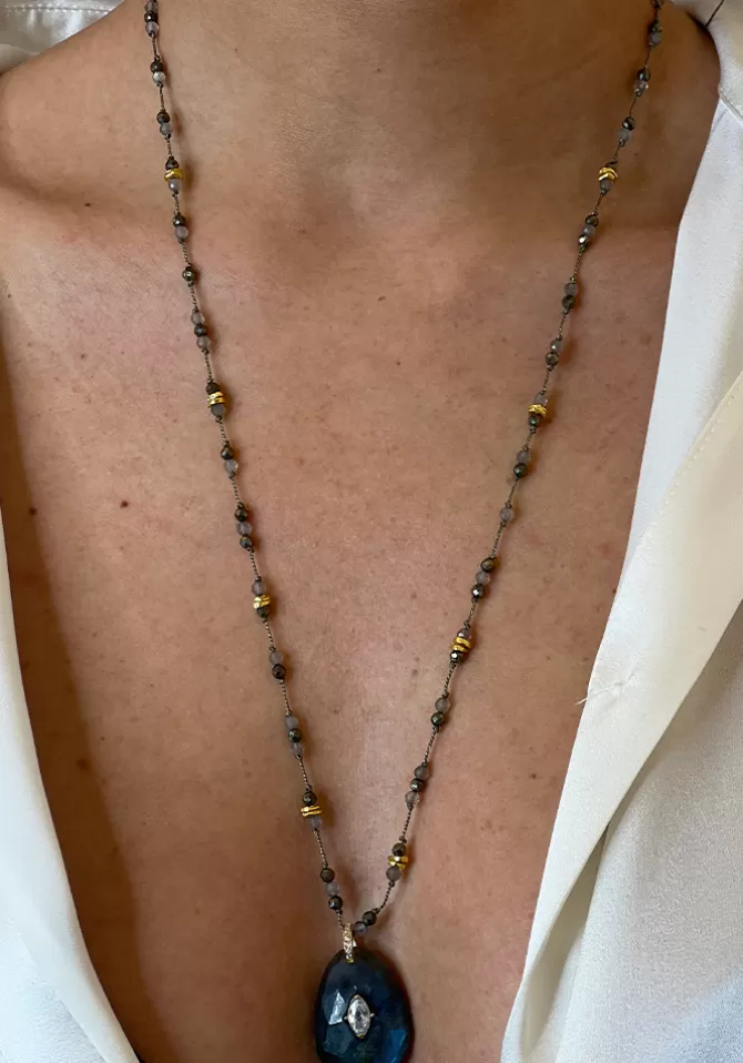 Hanka Ïn Sautoir Mirage Pyrites Et Labradorites Best Sale