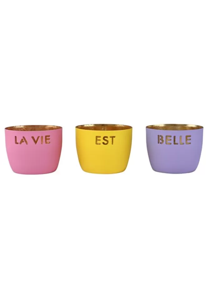Blush Sélection Décoration Set De 3 Photophores Madras La Vie Est Belle Discount