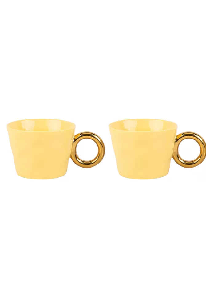 Blush Sélection Décoration Set De 2 Tasses Matins Câlins Jaune Store