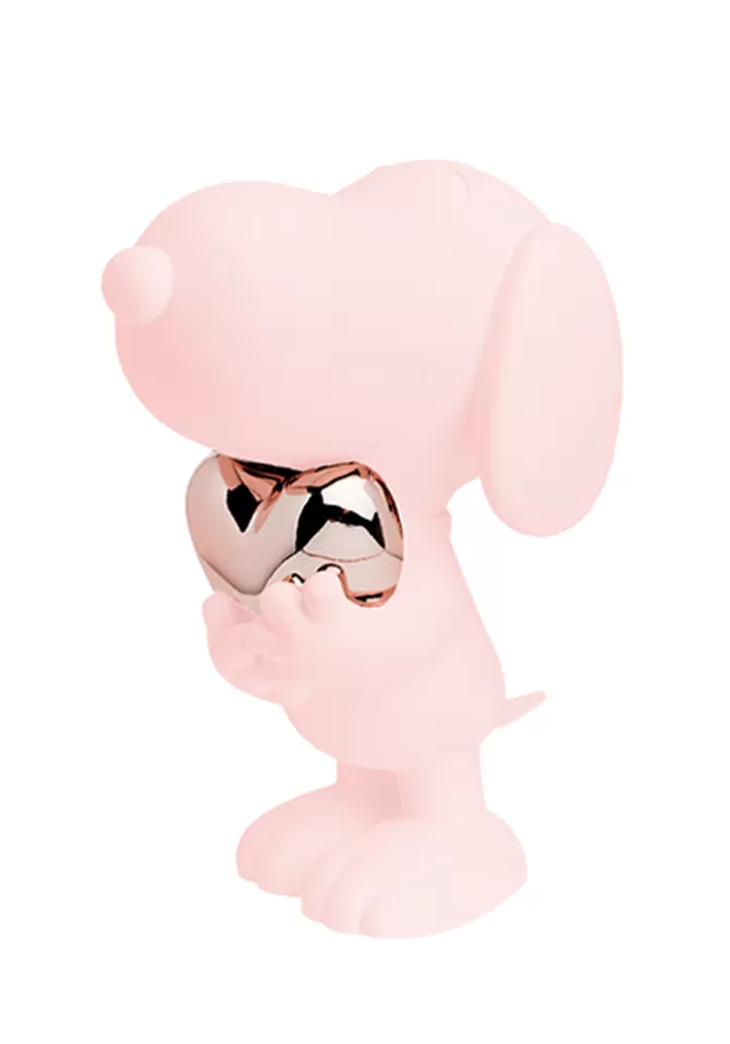Leblon Delienne Snoopy Coeur Rose Mat Et Coeur Chromé Rose Gold Fashion