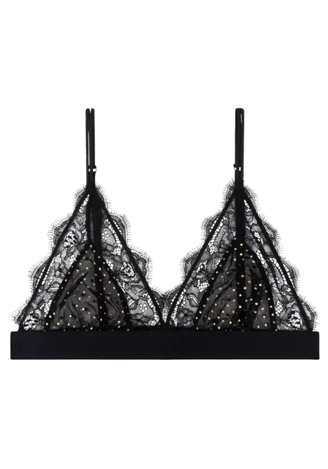 Love Stories Soutien-Gorge Love Lace Noir Pois Dorés New
