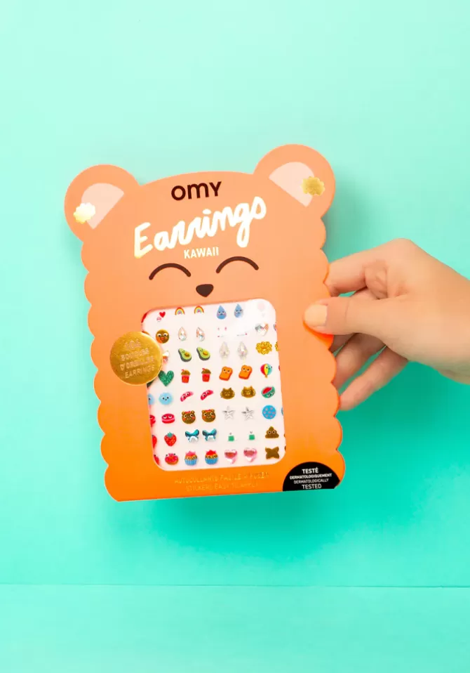 Omy Stickers Boucle D'Oreille Kawaii New