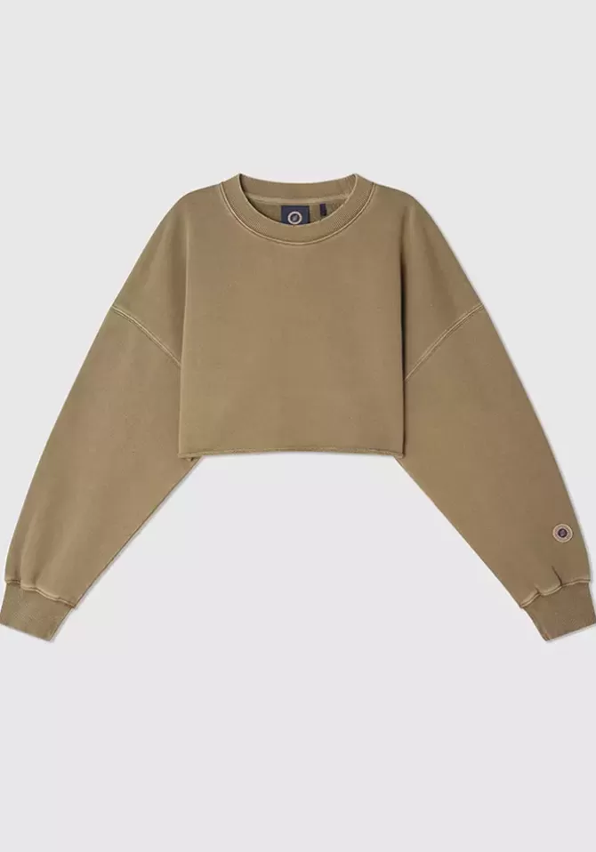Sweet Pants Sweat Urban Crop Kaki Sale
