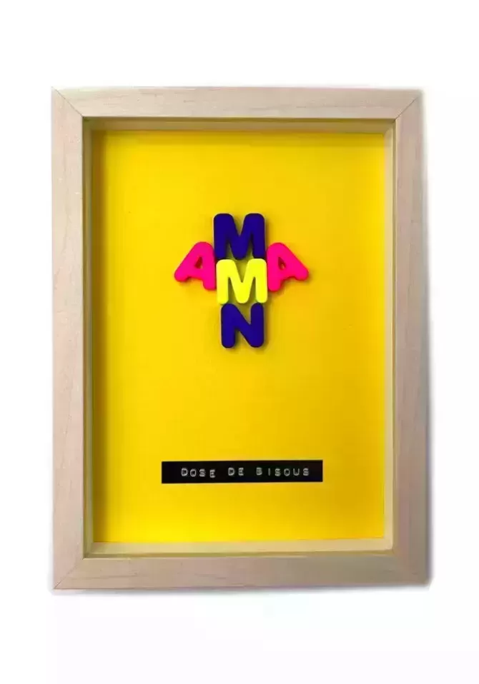 Marie Jeanselme Tableau Maman Dose De Bisous Jaune Discount