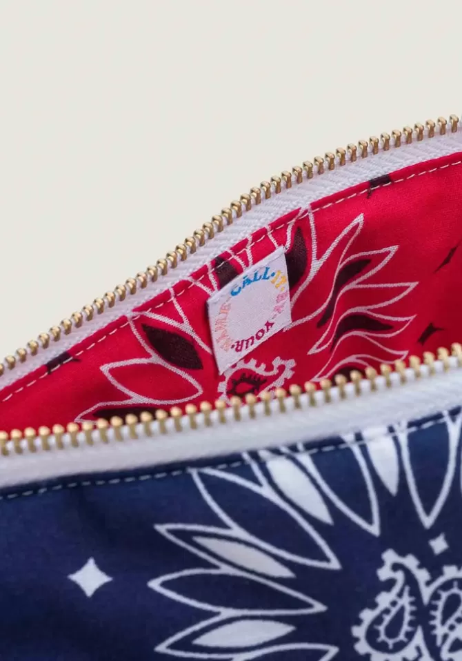 Call It By Your Name Trousse De Toilette Bandana Navy Real Red Fashion