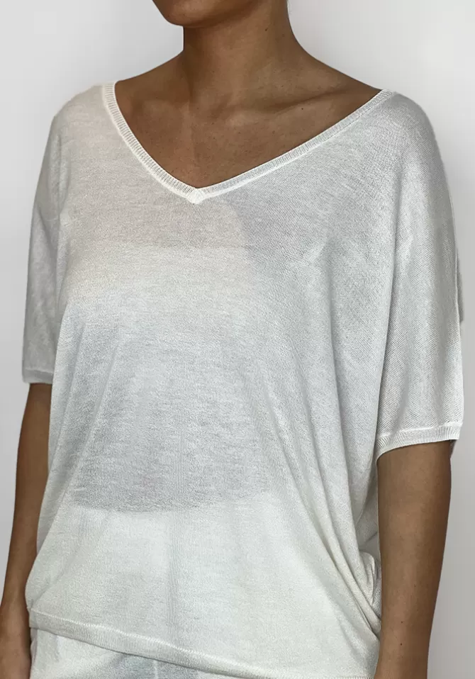Notshy T-Shirt Nya Écru Fashion